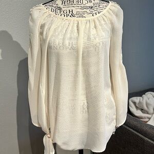 Alyx Cream Blouse with Tie Detail